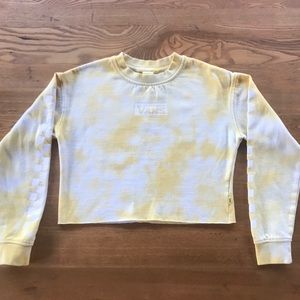 Vans Crop Top Sweatshirt - yellow/white - XS